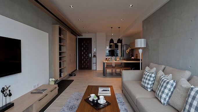 质朴现代简约两居装修案例设计