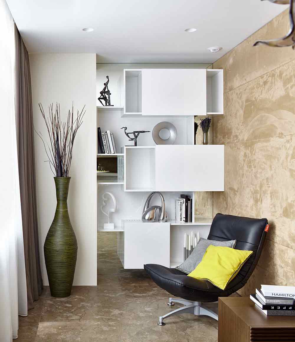 自然元素现代风格二居室装饰设计实例精选