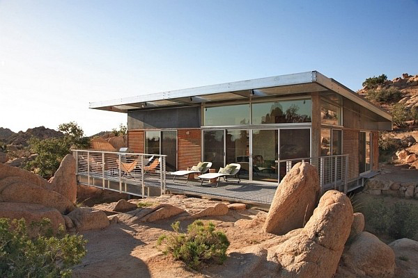 沙漠上的住宅 现代风格别墅设计效果图