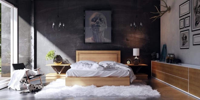 舒适的睡眠 后现代风格卧室效果图