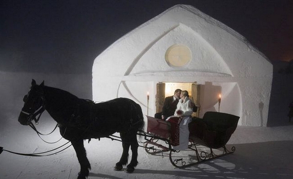 最梦幻的十大婚礼场所之一 冰雕旅馆