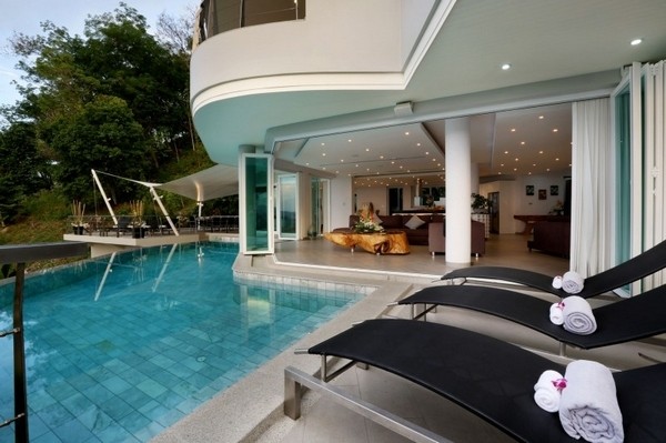 奢侈华丽 泳池别墅的奢华效果图