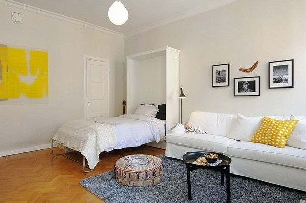 创意一居室效果图 利用壁床释放空间