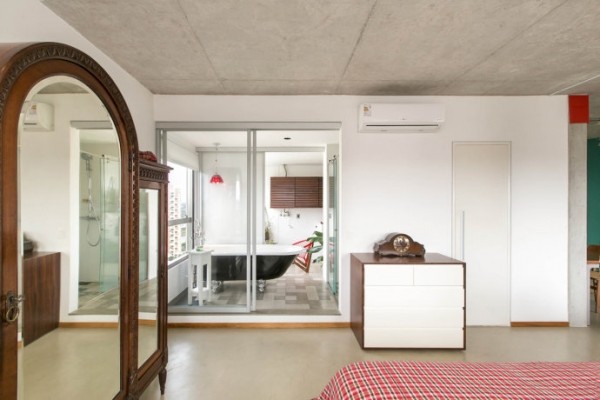 小空间的开放式厨房和阳台设计效果图