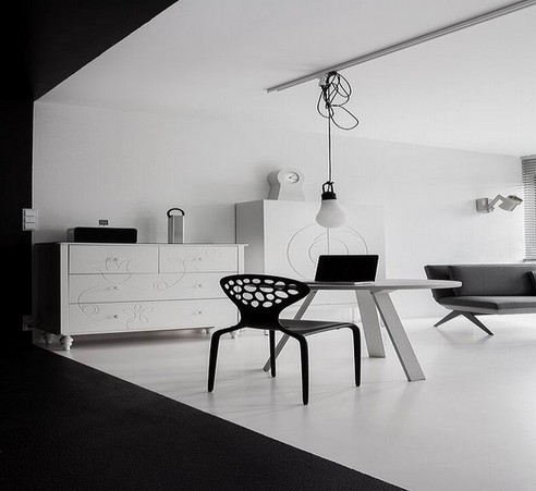 黑白经典配 46米现代时尚温馨一居室