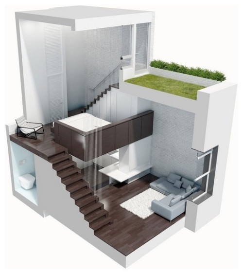 曼哈顿公寓大改造 42平精致空间设计