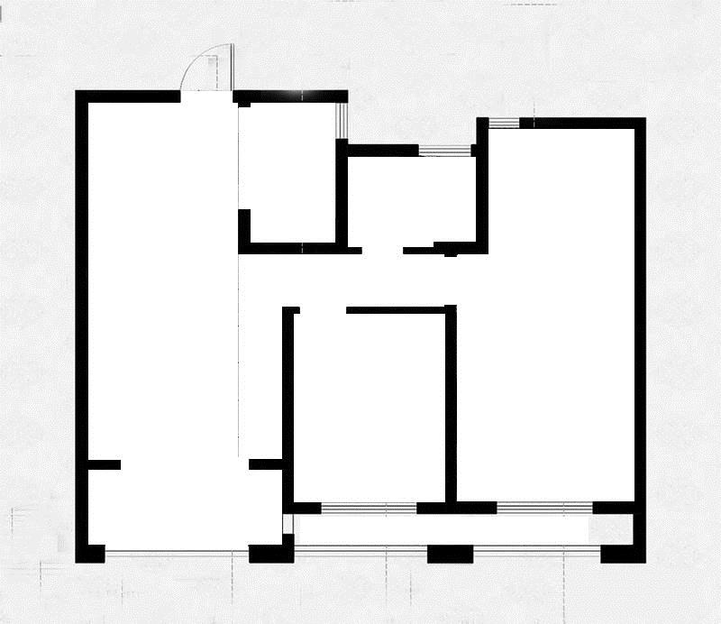 天山花园-中式风格-二居室-装修案例