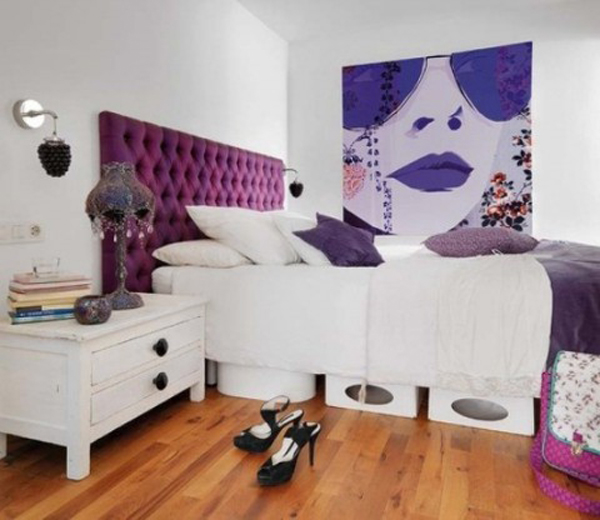 神秘的紫色 紫色卧室设计效果图