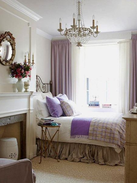 神秘的紫色 紫色卧室设计效果图