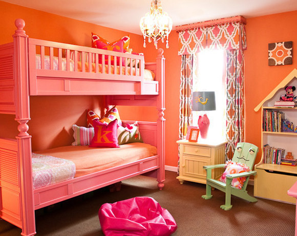 美观又实用的儿童双层床家居设计