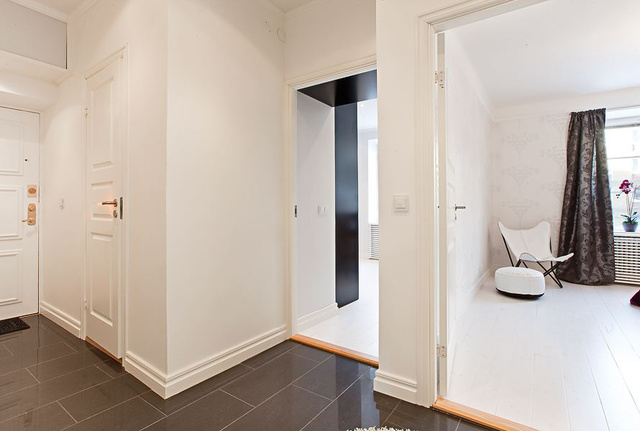 60平斯德哥尔摩公寓 白色地板打造干净空间