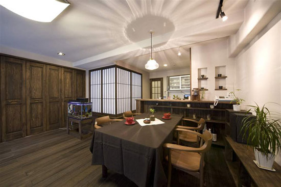 日式开放式装修室内设计 时尚创意家居