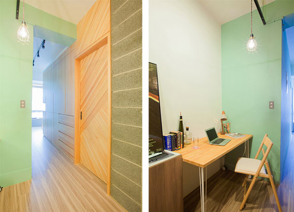 65平彩色长廊公寓 营造家的活泼氛围