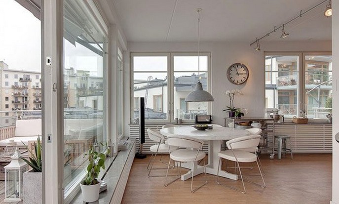 北欧风格顶楼公寓 白色的清爽设计
