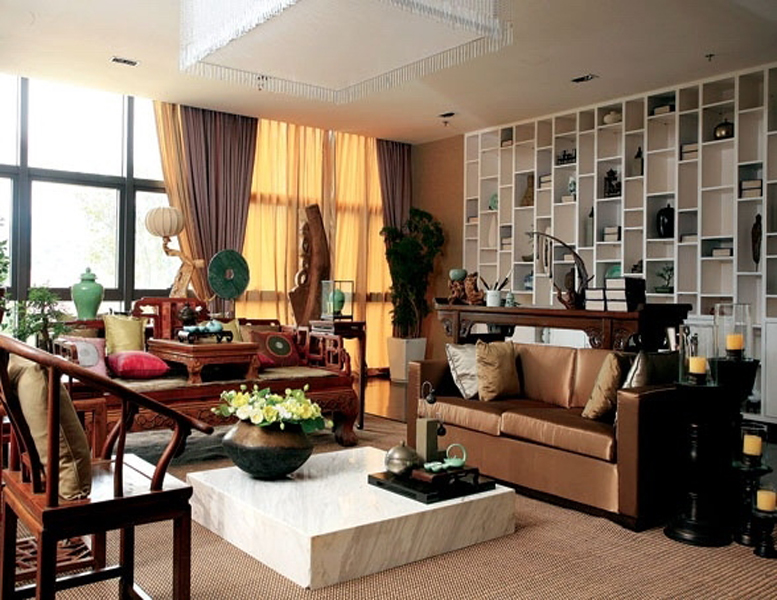 博爱公寓-中式古典-三居室-装修案例