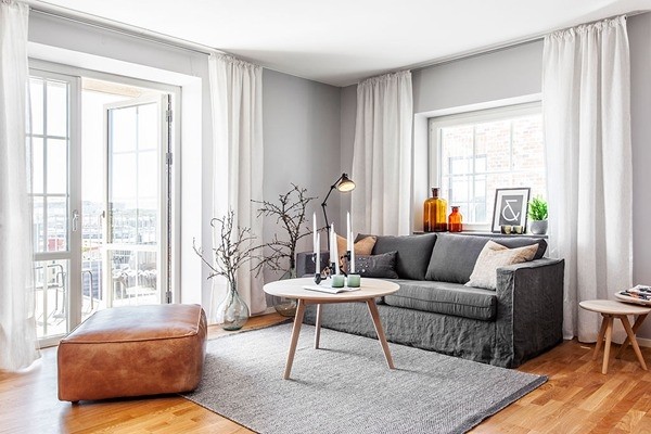 瑞典轻工业灰色简约公寓设计效果图