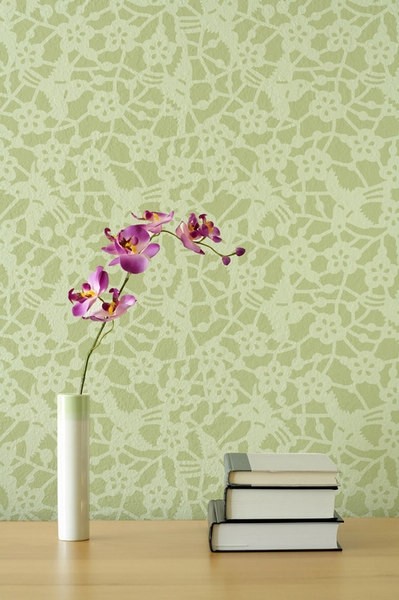 生活空间 在墙上画出一朵花 创意壁纸欣赏