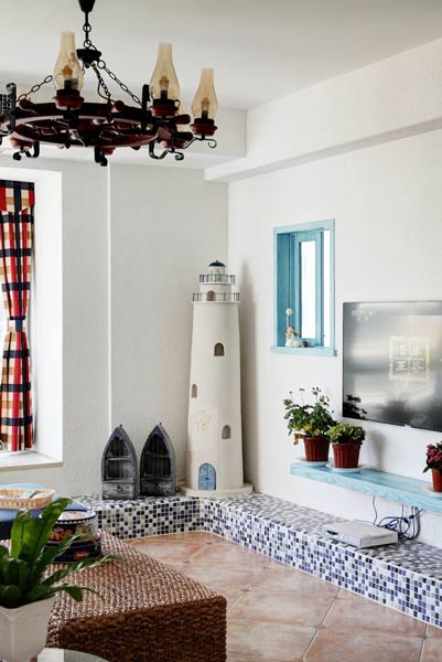 地中海家居装修 打造纯美小复式空间