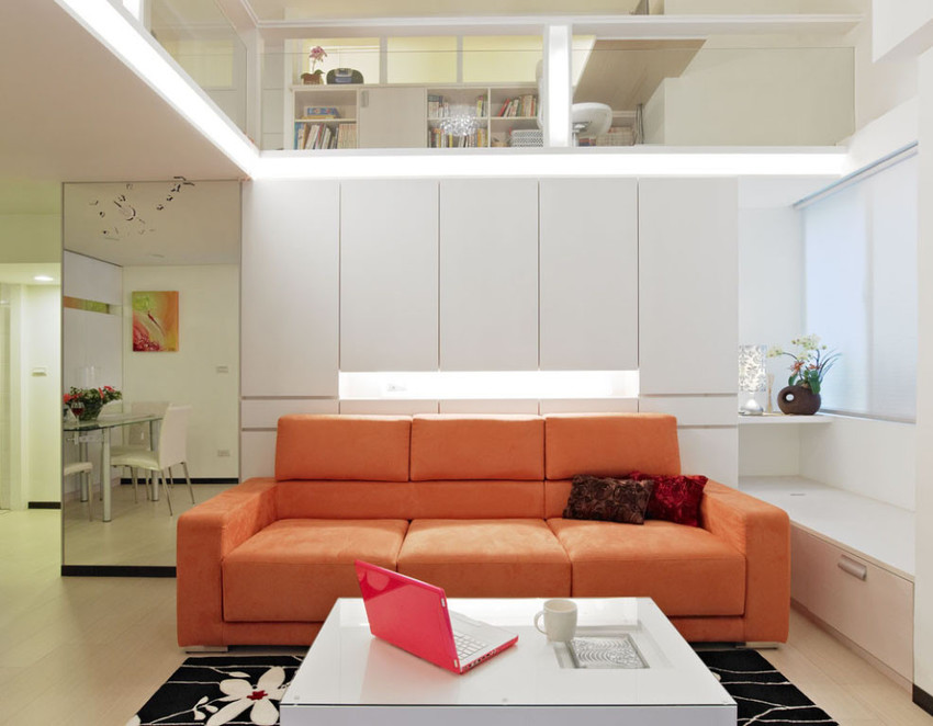 现代简约风格 白色LOFT式亮丽公寓