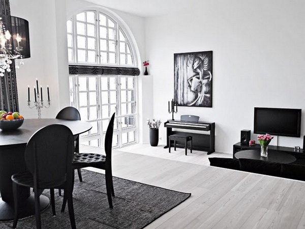 哥本哈根的前卫黑白配色简约公寓设计