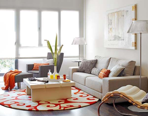 橙色点亮空间 4W装修时尚复式公寓