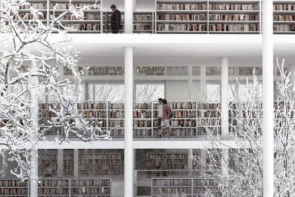 树与书之间 韩国图书馆设计赏析